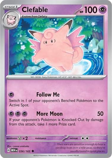 Clefable (036/165) - SV: 151 (Single Card)