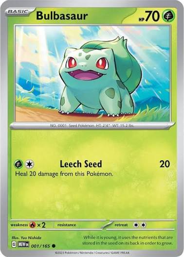 Bulbasaur (001/165) - SV: 151 (Single Card)
