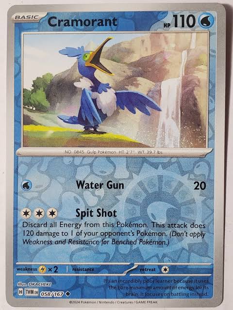Cramorant (058/167) - SV: Twilight Masquerade Reverse Holo (Single Card)