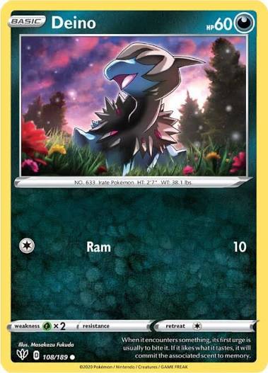 Deino (108/189) - SWSH: Darkness Ablaze