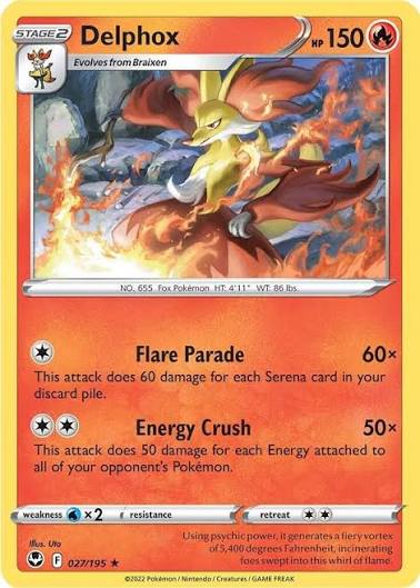 Delphox (027/195) - SWSH: Silver Tempest