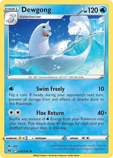 Dewgong (034/196) - SWSH: Lost Origin (Single Card)
