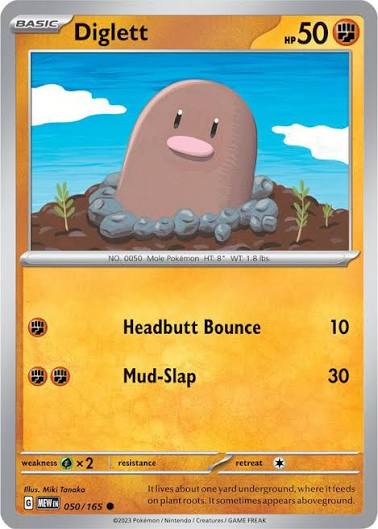 Diglett (050/165) - SV: 151 (Single Card)
