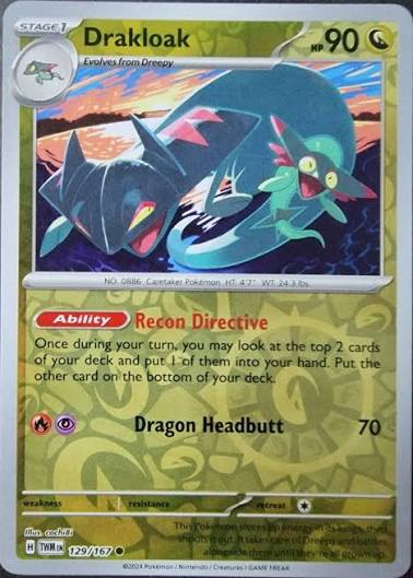Drakloak (129/167) - SV: Twilight Masquerade Reverse Holo (Single Card)