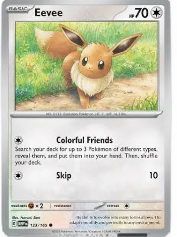 Eevee (133/165) - SV: 151 (Single Card)