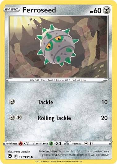 Ferroseed (121/195) - SWSH: Silver Tempest (Single Card)