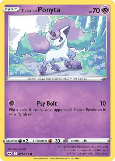 Galarian Ponyta (081/202) - Sword & Shield Base Set (Single Card)