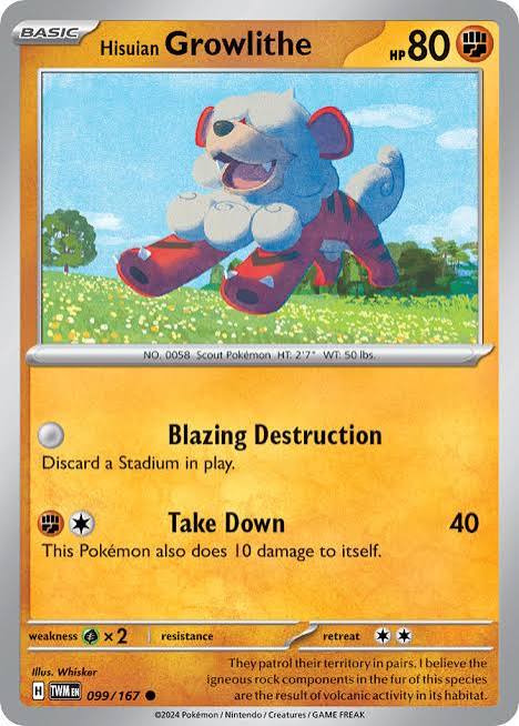 Hisuian Growlithe (099/167) - SV: Twilight Masquerade (Single Card)