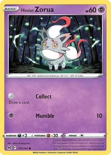 Hisuian Zorua (075/196) - SWSH: Lost Origin (Single Card)