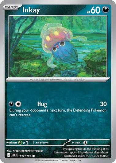 Inkay (137/197) - SV: Obsidian Flames (Single Card)