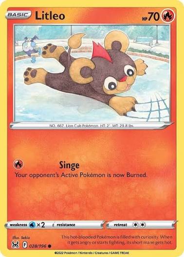 Litleo (028/196) - SWSH: Lost Origin (Single Card)