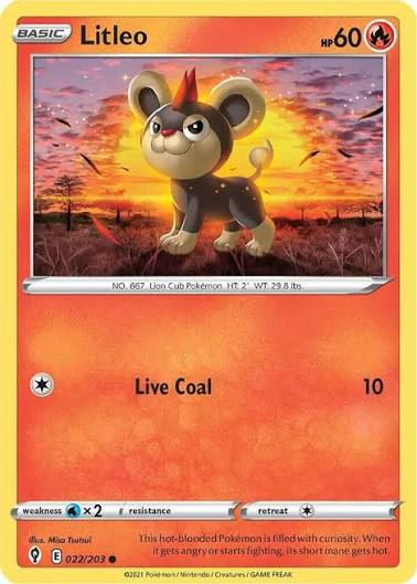 Litleo (022/203) - SWSH: Evolving Skies (Single Card)