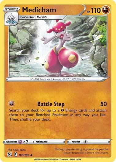 Medicham 100/196 Pokémon Card - Near Mint