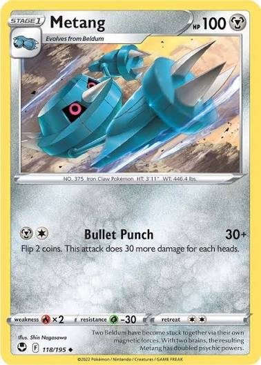 Metang (118/195) - SWSH: Silver Tempest (Single Card)