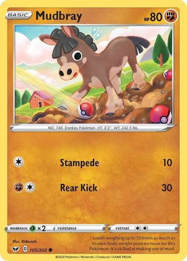Mudbray (105/202) - Sword & Shield Base Set (Single Card)