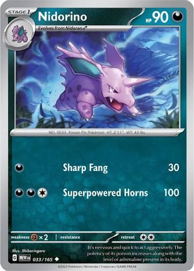 Nidorino (033/165) - SV: 151 (Single Card)
