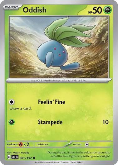 Oddish (001/197) - SV: Obsidian Flames (Single Card)