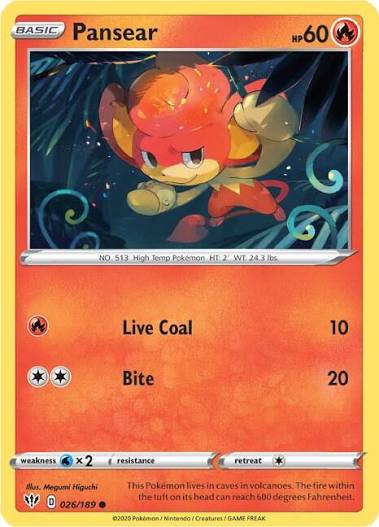 Pansear (026/189) - SWSH: Darkness Ablaze