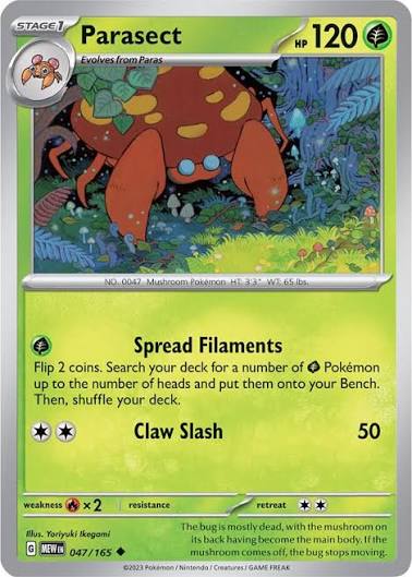 Parasect (047/165) - SV: 151 (Single Card)
