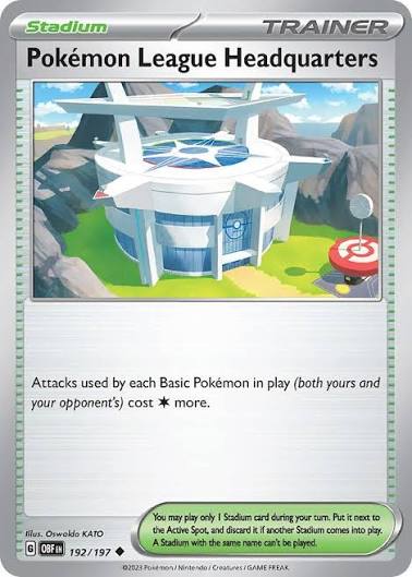 Pokémon League Headquarters (192/197) - SV: Obsidian Flames (Single Card)