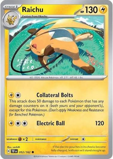 Raichu (052/162) - SV: Temporal Forces (Single Card)