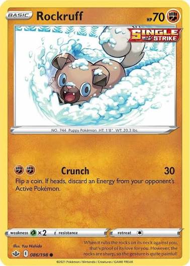 Rockruff (086/198) - SWSH: Chilling Reign (Single Card)