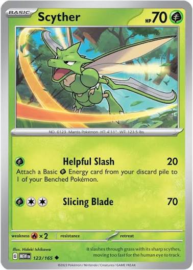 Scyther (123/165) - SV: 151 (Single Card)