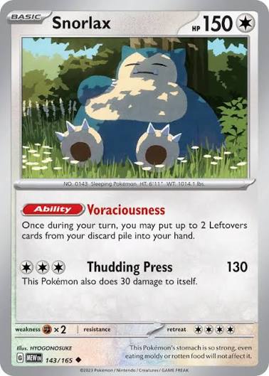 Snorlax (143/165) - SV: 151 (Single Card)
