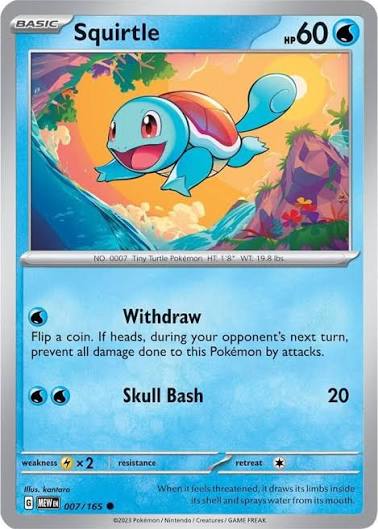 Squirtle (007/165) - SV: 151 (Single Card)