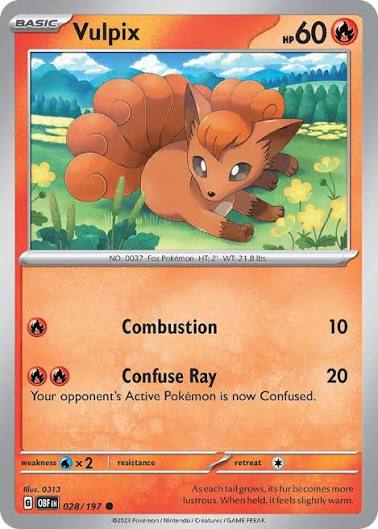 Vulpix (028/197) - SV: Obsidian Flames (Single Card)