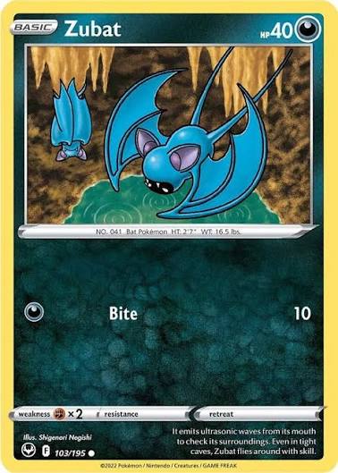 Zubat (103/195) - SWSH: Silver Tempest (Single Card)